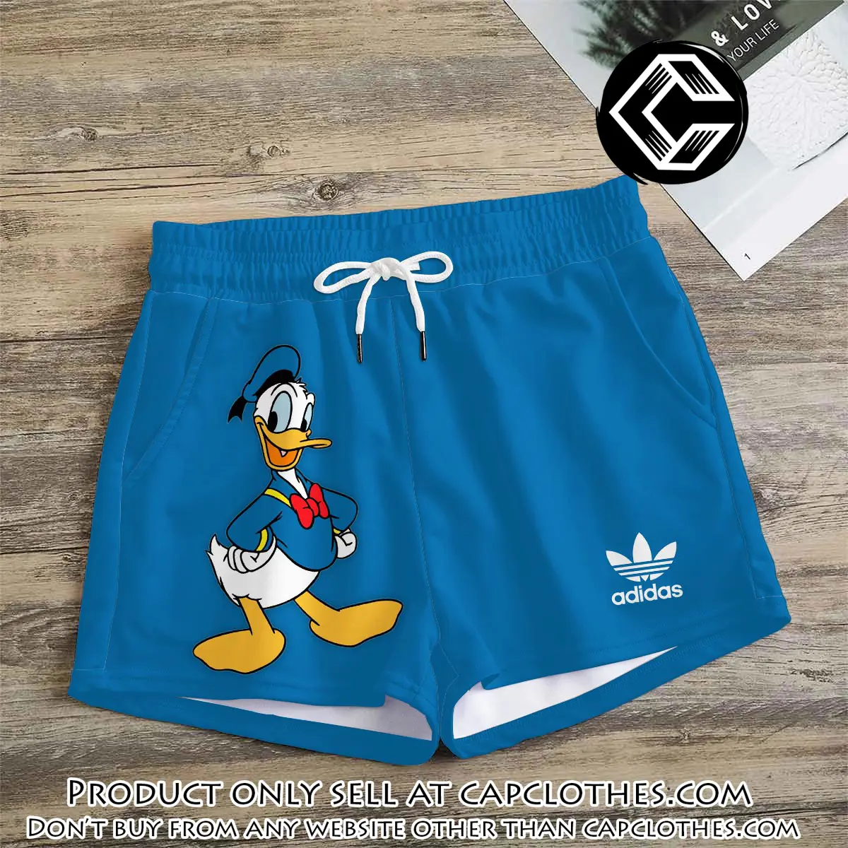 Premium donald duck in adidas women shorts lady beach shorts wms1079 cc1927106